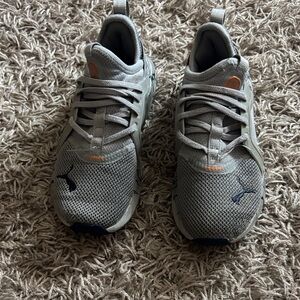 Puma Athletic Sneakers in Gray and Orange